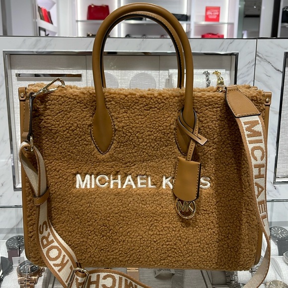 Michael Kors Handbags - Michael Kors Medium SHEARLING MIRELLA Tote
Shoulder Bag 
Deer Multi
NWT